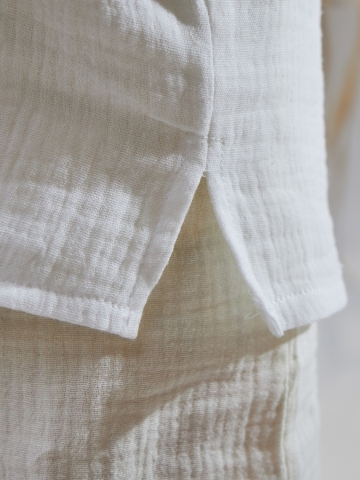 330-Б. Пляжная детская рубашка, белая, хлопок 100% муслин, размеры 86,92,98,104,110,116